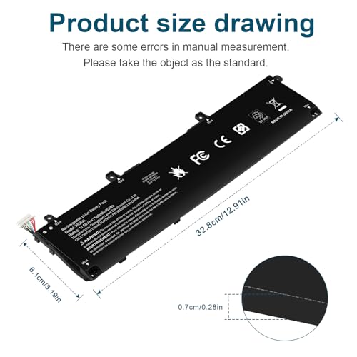 Futurebatt IR06XL M02029-005 Laptop Battery Replacement for HP ZBook Power G7 G8 G9 G10 Mobile Workstation ZBook Power G10 A Mobile Workstation Series IR06083XL M02029-005 TPN-DB0C M01523-2C2 - size: IR06XL 14.1 4.4 0.7 in