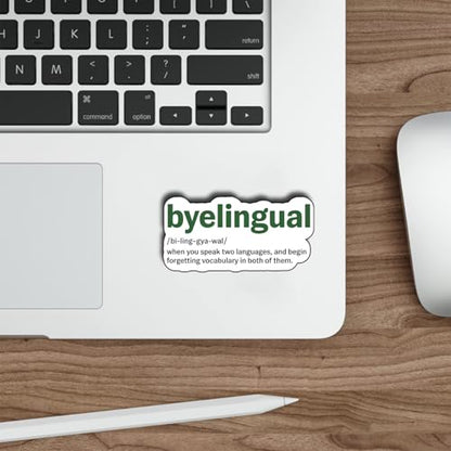Byelingual (3Pcs) Funny Sarcastic Vinyl Die-Cut Waterproof Stickers for Laptop Water Bottle Phone Case Tumbler Kindle Hard Hat Quote Decal Gifts Size 1.6"x 3" - color: Byelingual