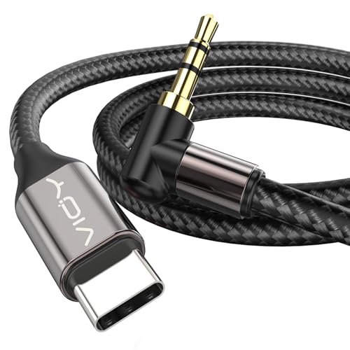 VIOY USB C to Aux 10 FT, Type C to 3.5mm Male Aux Cord for Car 90 Degree, USB-C to Headphone Stereo Cable Compatible with iPhone 16/15/Plus/Pro/Pro Max, Galaxy, iPad/Pro/Air - size: 10FT