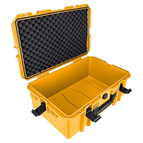 Eylar 21.6" Intact Series Carry-On Hard Camera Case, Lightweight and Durable Stacker Design with Foam (Yellow) - color: Yellow