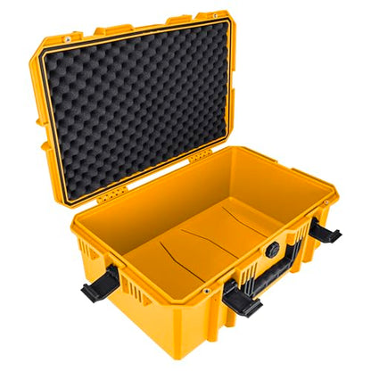 Eylar 21.6" Intact Series Carry-On Hard Camera Case, Lightweight and Durable Stacker Design with Foam (Yellow) - color: Yellow