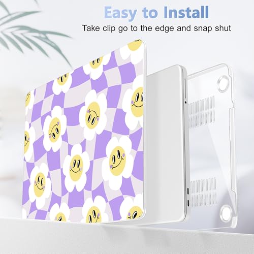 Tuiklol for 2026 MacBook Neo 13 Inch A18 Pro Chip Case, (Model A3404) Anti-Scratch Anti-Drop Slim Hard PC Shell Case with Shockproof Protective MacBook Neo Laptop Cover, Checker Flowers - color: Checker Flowers