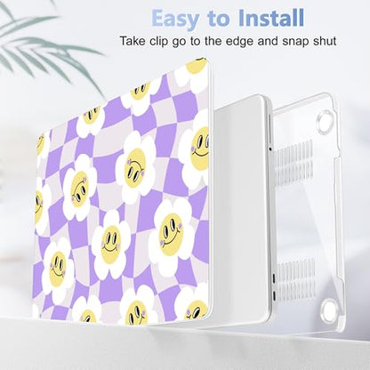 Tuiklol for 2026 MacBook Neo 13 Inch A18 Pro Chip Case, (Model A3404) Anti-Scratch Anti-Drop Slim Hard PC Shell Case with Shockproof Protective MacBook Neo Laptop Cover, Checker Flowers - color: Checker Flowers