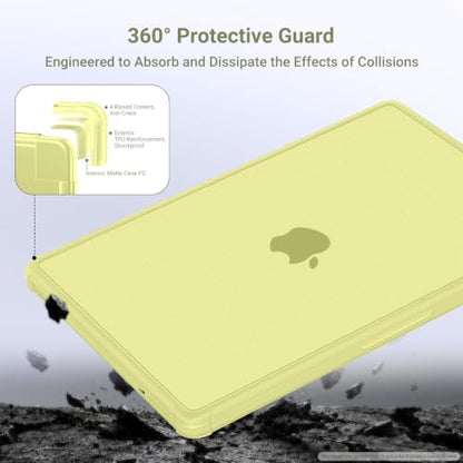 MOSISO Compatible with MacBook Neo Case 13 inch 2026 A3404 A18 Pro Chip | Anti-Cracking Cover Matte Finish Seamlessly Closes Protective Hard Shell Case Cover with TPU Bumper, Citrus - color: Citrus