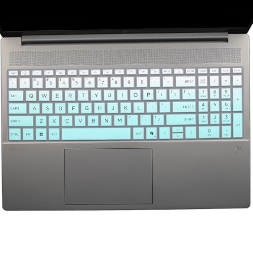 2 PCS Keyboard Cover for HP 15.6" Laptop 15-fc 15-fd 15z-fc000 15-fd0083wm 15t-fd000,HP OmniBook 5 AI 16" 16-ag 16-af 16-ba 16-bc 16z-ag100 16z-bc100 Series Laptop 16-af1037nr 16-bc1047nr-MGreen+Clear - color: MGreen+Clear