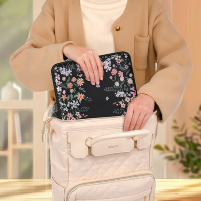 MOSISO Laptop Case 13.3 inch, 13-14 inch Laptop Sleeve Compatible with MacBook Neo/Air 13.6/Pro 13/Pro 14, HP Dell ASUS Lenovo, Neoprene Computer Sleeve Bag with Small Case, Swaying Blooms