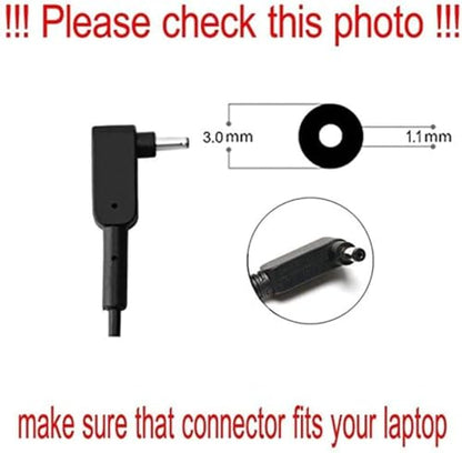 45W Laptop Charger Power Adapter Compatible with Acer Aspire 3 14 15 Spin 14, Fit for A314 A315 A317 Series A315-58 58G 57G 24P 44P A314-21 22 31 Laptop Replacement Charger