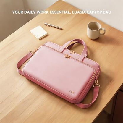 14 Inch Laptop Bag Case for Women Men Compatible with HP Chromebook OmniBook Envy/14 MacBook Pro M5/Dell Pro Inspiron XPS/Lenovo Yoga, Messenger Carrying Briefcase Computer Bag Case, Pink - color: Pink, size: 14 inch