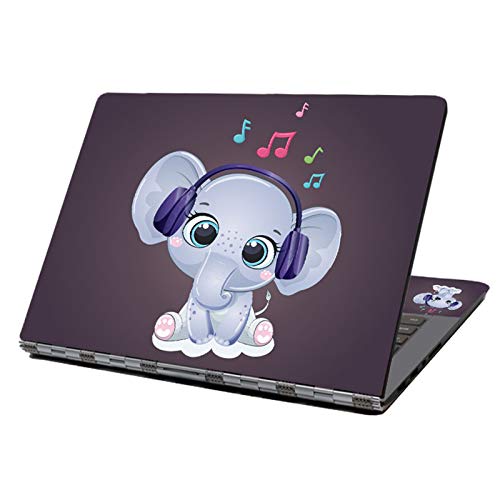 HAPPYLIVE SHOPPING Laptop Skin Sticker Decal,12 13 13.3 14 15 15.4 15.6 Vinyl Protector Cover for Toshiba Hp Samsung Dell Apple Acer Leonovo Sony Asus Notebook PC (Cute Elephant) - color: Cute Elephant