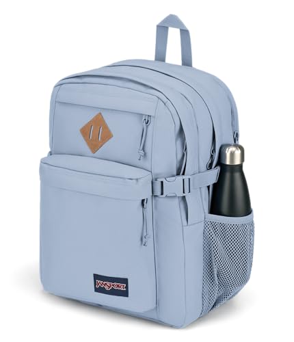 JanSport Main Campus FX Backpack - Travel or Work Bag w 15-Inch Laptop Pack with Leather Trim, Blue Dusk - color: Blue Dusk