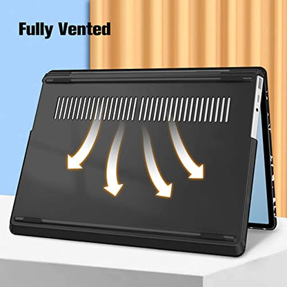 Fintie Case for 12.4 inch Microsoft Surface Laptop Go 3/2/1 2023/2022/2020 | Model: 2013 1943, Snap On Hard Shell Cover, Composition Book - color: composition book