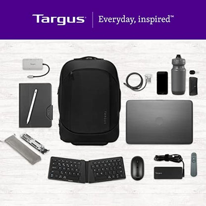 Targus 16 Inch Groove Laptop Backpack, Black - Fits Most Laptops up to 16", Water Resistant Travel Backpack for Business Commuters and Travel (CVR600) - size: 16 Inch, style: Groove
