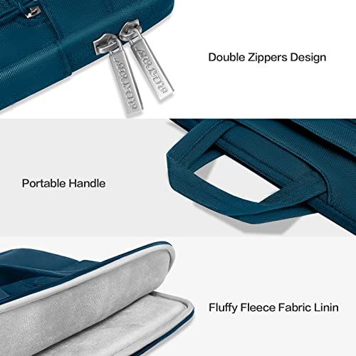 MOSISO Laptop Shoulder Bag Polyester Flapover Briefcase Sleeve Case | Compatible with MacBook Air/Pro,13-13.3 inch Notebook,Compatible with MacBook Pro 14 inch M5 M4 M3 M2 M1 2026, Deep Teal - color: Deep Teal, size: 13.3 inch