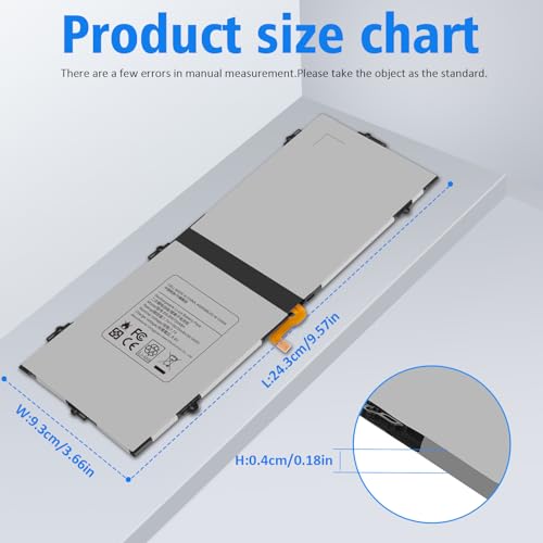 EB-BW720ABE Battery for Samsung ChromeBook Plus V2 XE520QAB XE521QAB Chromebook 4 4+ XE310XBA XE350XBA Galaxy Book 12 SM-W720 SM-W723 SM-W727V W728 W723Q W727V W720N BA43-00390A EB-BW720ABA AA-PBMN2HO - size: 9.57*3.66*0.18inch