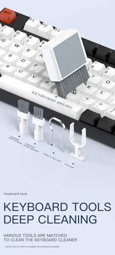 Multi-Functional Electronics Cleaning Kit, Charging Port Cleaner, for Mobile Phones, Headphones, Computer, Monitor, Camera Lens, White
