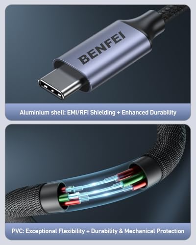 BENFEI USB C to Dual 3.5mm Audio Splitter, Headphone Adapter for 2 People to Share Music & Movies, Compatible with iPhone 16/15 Pro Max/Pro/Plus, Samsung GalaxyS23/S22, iPad Pro, MacBook, Pixel & More