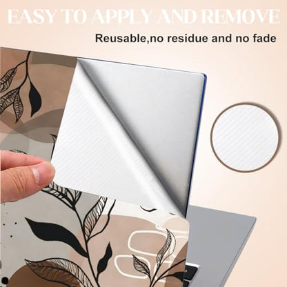 SUPERDANT Laptop Skin Sticker Boho Leaf Laptop Decals Personalized Universal Notebook Computer Wrap Vinyl Skin Stickers Cover Art Decal Removable 12-15.6 Inch Waterproof Scratch-Resistant Gifts - style: Bohe Leaves