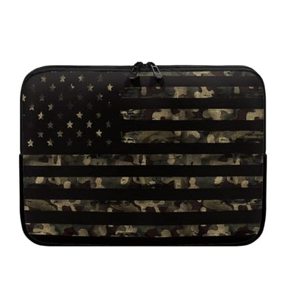 doginthehole American Flag Laptop Sleeve Bag Camo Notebook/Tablet Case Lightweight Neoprene Computer Carrying Bag Protective Cover Briefcase for Women Men - color: American Flag Camo, size: 17 inch