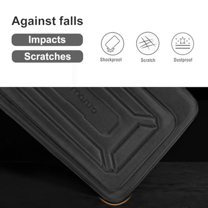 MOSISO Hard Shell Laptop Case for Men Women, 15-16 inch Geometric Splicing Computer Bag Compatible with MacBook HP Dell Lenovo Asus, 15.6 inch Laptop Bag with Front Raised Pocket&Shoulder Strap, Black