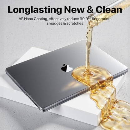 Soonjet Matte Case for MacBook Pro 14 inch M5 M4 M3 M2 M1 2026-2021 Laptop | Anti Cracking, Color Match, Space Gray Clear, Protective Hard Shell Cover, Fingerprint & Scratch Resistant, Ultra Thin Fit - color: Frosted Space Gray