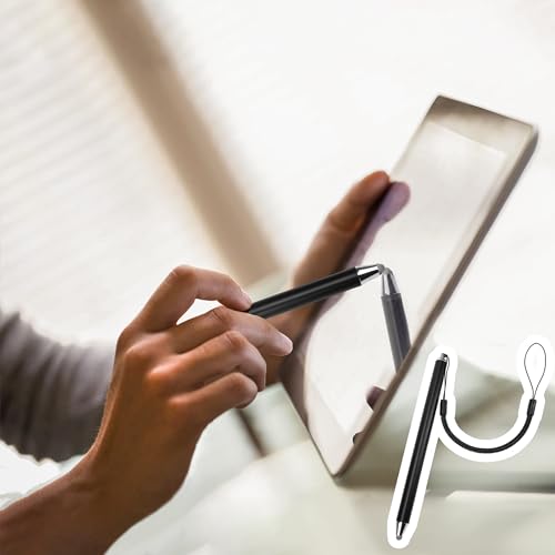 Stylus Pens for Touch Screens with Tether Lanyard, Anti-Lost Fibre Stylus Mesh Fiber Tip, High Sensitivity & Precision Capacitive for Smart Phone, Tablets for Samsung Galaxy Android