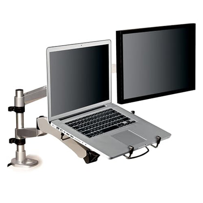 3M™ Monitor Stand, MA265S - color: Silver, style: Dual Arm