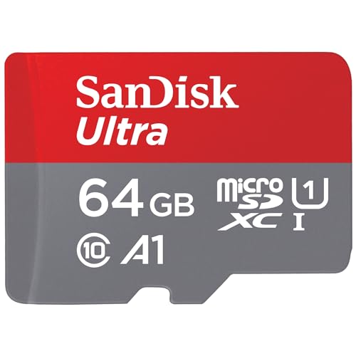 SANDISK 64GB Ultra microSDXC UHS-I Memory Card with Adapter - Up to 140MB/s, C10, U1, Full HD, A1, MicroSD Card - SDSQUAB-064G-GN6MA - size: 64GB, style: Old Version
