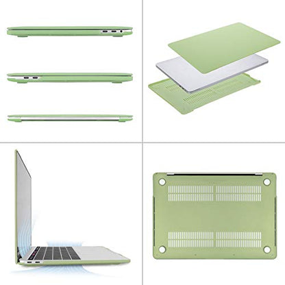MOSISO Compatible with MacBook Pro 13 inch Case M2 M1 2026 2025 2024-2016 | A2338 A2251 A2289 A2159 A1989 A1708 A1706, Plastic Hard Shell&Keyboard Cover&Screen Film&Storage Bag, Avocado Green - color: Avocado Green