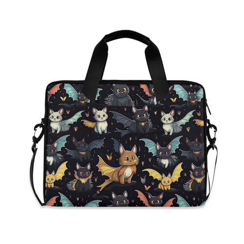 MNSRUU Laptop Bag for 15.6 inch Black Gothic Bats - color: Skull I 4212