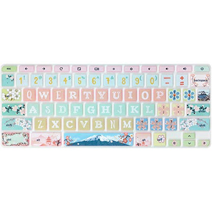 Silicon Keyboard Cover Skin for HP Chromebook 11 x360, 14-ca, 14-ak, 14-X Series - Sakura - color: Sakura