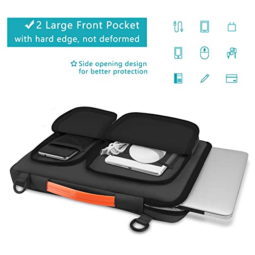 Alfheim Laptop Bag 14-14.2 inch Laptop Cover, 360° Protective Waterproof Shockproof Lightweight MacBook Air 15 Notebook Briefcase, Compatible with ASUS Lenovo Dell Samsung - color: Dark Grey, size: 14"