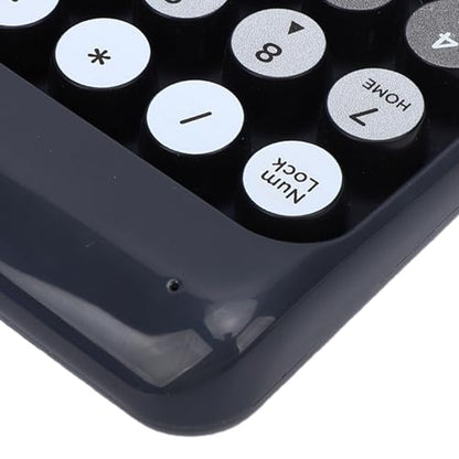 Wireless Numeric Keypad 18 Keys Bluetooth and 2.4G Number Pad with Ergonomic Concave Keycaps and Fade Print for Laptop Desktop Accounting Data Entry Spreadsheets (Black) - color: Black