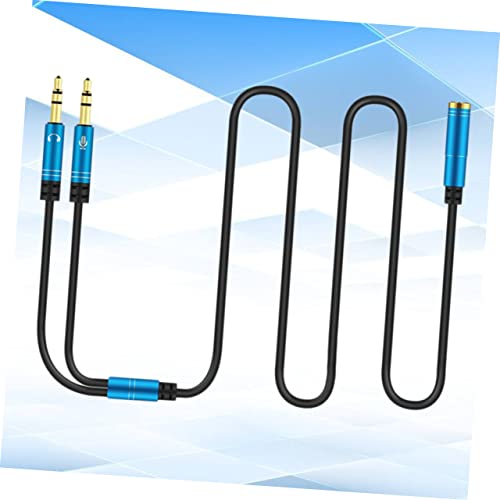 Homoyoyo 1 to 2 Headset Audio Converter Splitter Cable for Laptop Book Mobile Phone Stereo Adapter Microphone Port Random Color