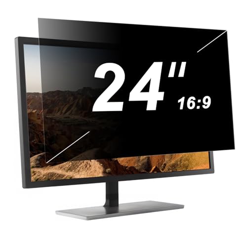 【20 Pack】 24 Inch Privacy Screen Protector for 16:9 Widescreen Monitors Desktop Anti-Glare Blue Light Filter Anti-Spy Film Relieves Eye Strain Easy Install - color: 24''Computer Privacy Screen(16:9), size: [20 Pack]