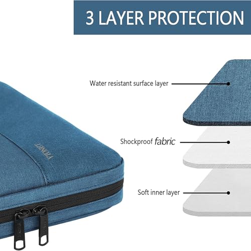 Ytonet 13 13.3 Inch Laptop Sleeve Case, Computer Carrying Case with Handle | Compatible with MacBook HP Dell Lenovo Acer Notebooks, Gift for Women Men, TSA Water Resistant Laptop Bag, Deep Teal - color: Deep Teal, size: 13-13.3 in