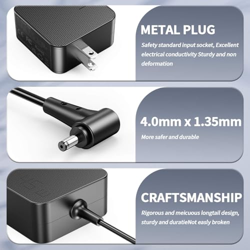 45W 33W Laptop Charger Compatible with Asus ZenBook X540S X540L Q504U Q302L X553M Q200E C300S C300M Q200E Q502LA X200MA X541NA Vivobook X512 X512JA X512DA X515 F415E F415 F512J Power Supply Adapter