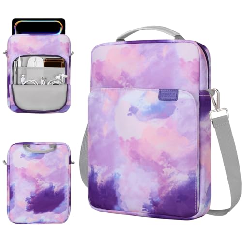 TiMOVO 13 Inch Tablet Sleeve with Shoulder Strap, Purple | Fits iPad Air 13", iPad Pro 13"/12.9", Surface Pro 12, Galaxy Tab S10 Plus/FE+, Remarkable Paper Pro 11.8" - color: Ab-Watercolor Purple, size: 13
