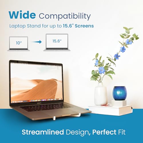 Portable Laptop Stand - Adjustable Foldable Riser, 10-16" (Blue) - color: Blue