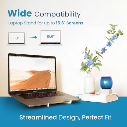 Portable Laptop Stand - Adjustable Foldable Riser, 10-16" (Blue) - color: Blue
