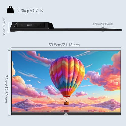 Kenowa 23.8" Large Portable Monitor 200Hz FHD 1080P IPS Freesync USB-C HDMI External Gaming Monitor with Dual Speakers Adjustable Stand, Second Display for Laptop Phone PC Computer Mac Xbox PS4 - size: 23.8"200Hz