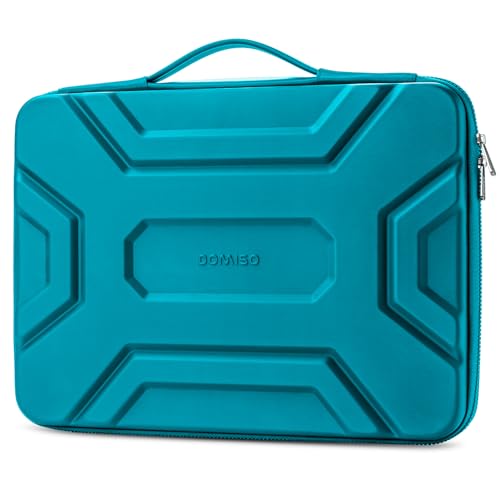 DOMISO 14 inch Laptop Sleeve with Handle, Shockproof & Waterproof EVA Protective Laptop case, Hard Laptop Sleeve for 14" HP Dell Asus Lenovo Laptop, Teal - color: Teal, size: 14 inch