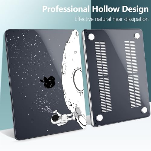 DONGKE for MacBook Air 13 Inch Case M5 2026 M4 2025 M3 M2 2024-2022 A3449 A3240 A3113 A2681, Plastic Hard Shell & Keyboard Cover & Screen Film for MacBook Air 13.6 Inch Case - Astronaut - color: Astronaut