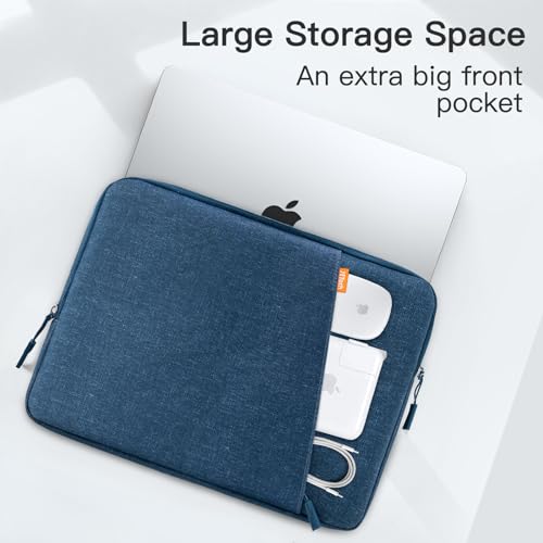 JETech Laptop Sleeve for MacBook Neo (A18 Pro), 14-InchMacBook Air/Pro, MacBook Pro M1-M5 2021-2026, Waterproof Bag Case with Pocket, Compatible with 14 Inch Notebook (Navy) - color: Navy, size: 14-Inch