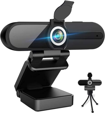 4K Webcam, HD Webcam 8MP- Laptop PC Desktop Computer Web Camera with Microphone, USB Webcams for Video Calling Recording Streaming Video Conference, Webcam with Mini Tripod,Privacy Shutter. | Computer Webcams for Switch 2 Video Calling Recording Streaming