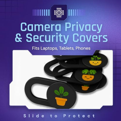 6 Pack Laptop Camera Cover Slide, Cute Webcam Privacy Blocker for Laptops, Computers, Phones & Tablets, Ultra-Thin Camera Cover, Easy Slide Design for Privacy Protection