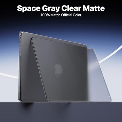 Macaset for MacBook Pro 16 inch Case 2024-2021 M4 M3 M2 M1 Pro/Max [Ultra-Thin Natural] for A3403 A3186 A2991 A2780 A2485 Protective Durable Hard Shell Laptop Cover-Space Gary Clear - color: Matte Gray