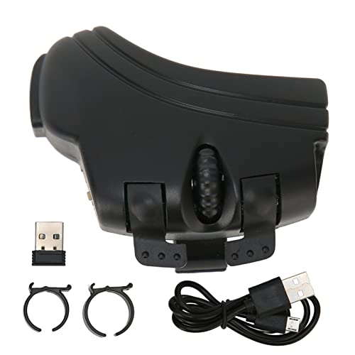 HERCHR Finger Mouses, 1000DPI 2.4G Wireless USB Air Finger Ring ABS Handheld Mouses Scrolling Ring Remote Control Auto Clicker for Laptop PC Office