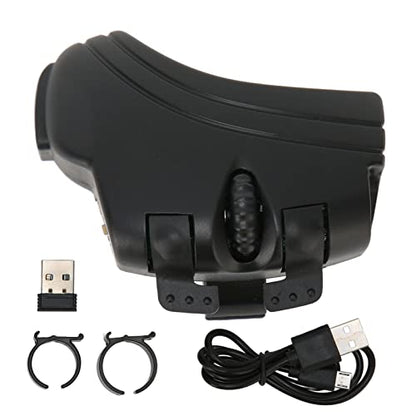 HERCHR Finger Mouses, 1000DPI 2.4G Wireless USB Air Finger Ring ABS Handheld Mouses Scrolling Ring Remote Control Auto Clicker for Laptop PC Office