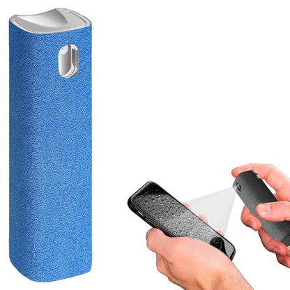 IO CLEAN Mini Screen Cleaner Spray – Finger Proof Screen Cleaner for Smartphones, iPads, MacBooks, Laptops, Car Screens, Touchscreens – 3 in1 Mist Cleaner, Microfiber Cloth and Protective Cover (Blue) - color: Blue