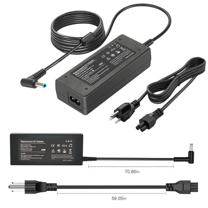 45W 19.5V 2.31A Charger for HP 14" 15" 15.6" 17" Laptop | 741727-001, Compatible with HP Pavilion/Stream, AC Adapter Replacement Wire